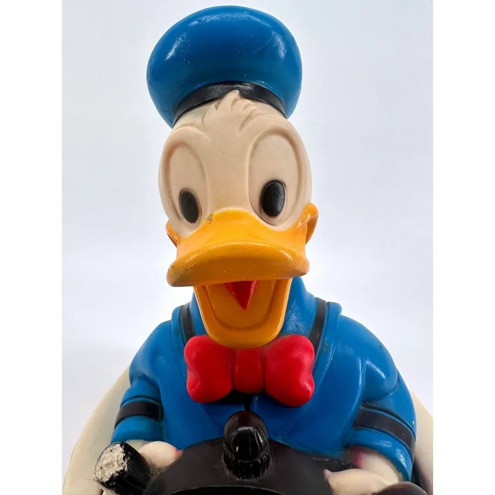 Donald Duck Nautical Sailor‎ Wobble Toy Boat Steering Wheel Sounds 1976 Vintage